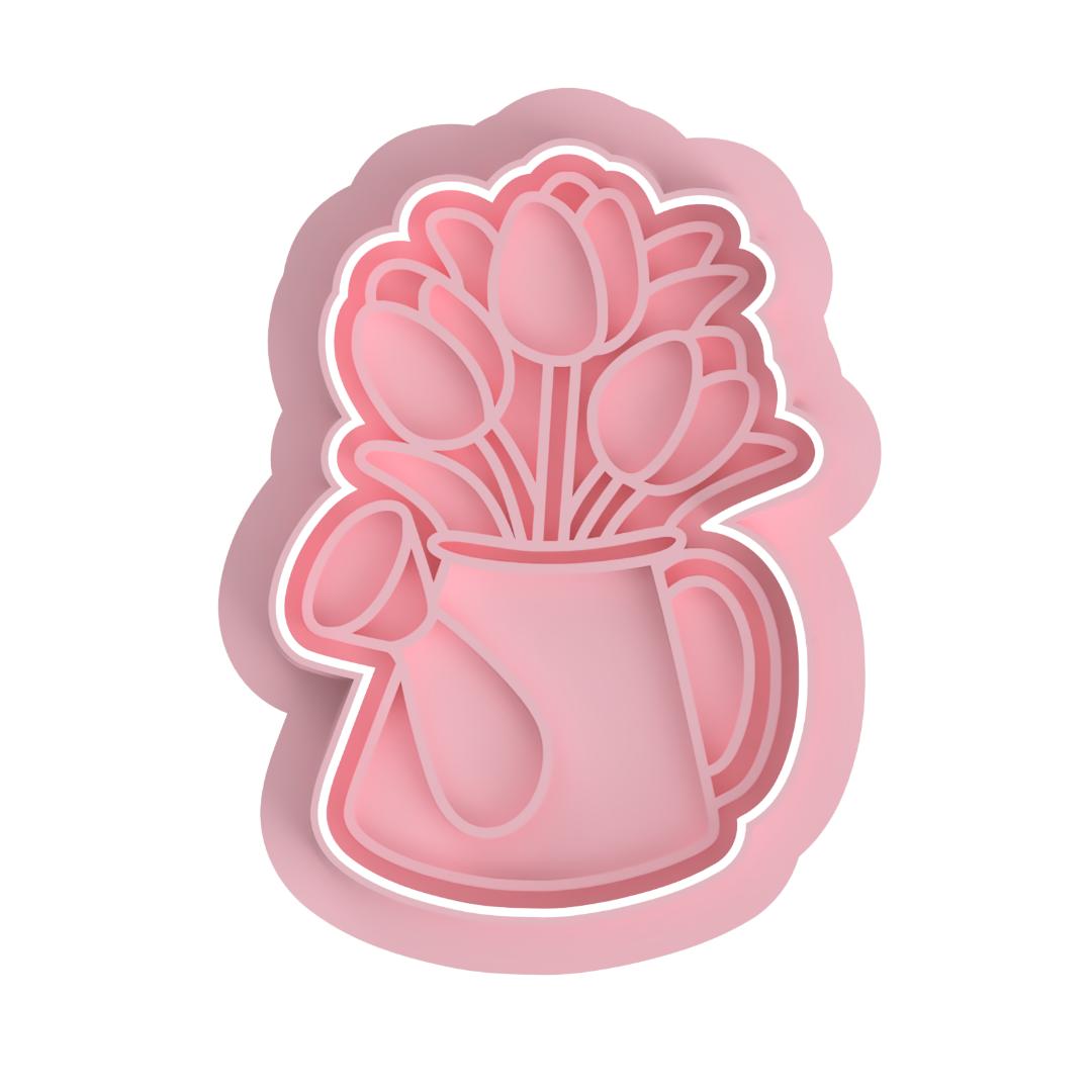 Water can  with tulips cutter & Cutter