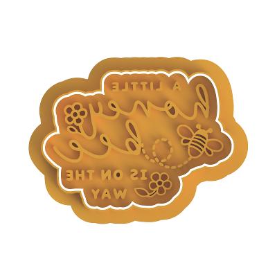 a little honey bee is on the way Cutter/stamp