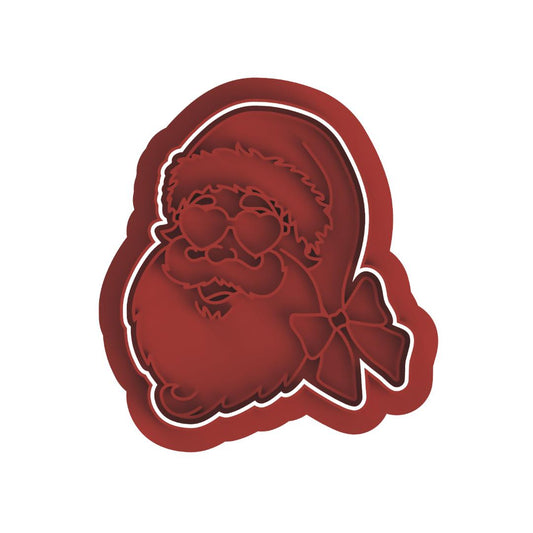 Santa with heart eyes Cutter/Stamp