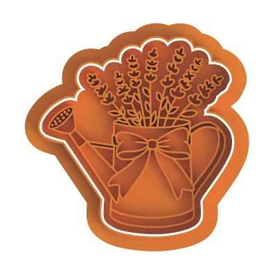 Watercan with flowers Stamp & Cutter (