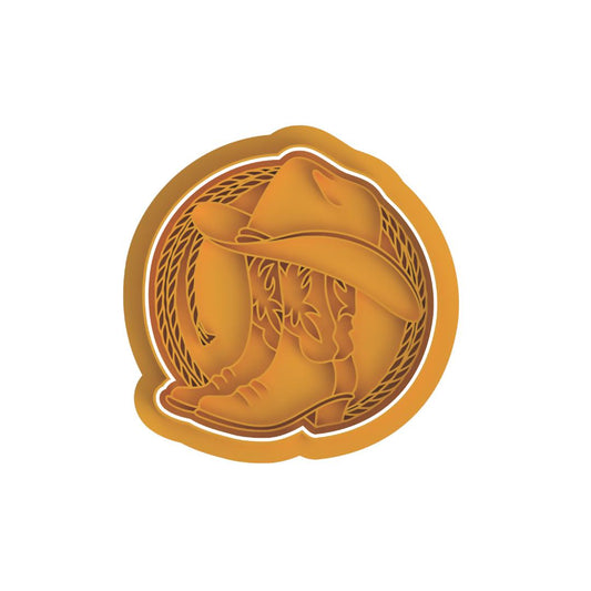 Cowboy boots with Rope Cutter/Stamp