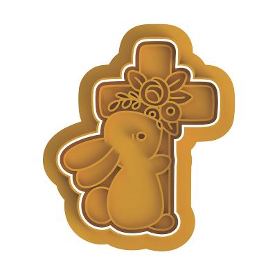 Bunny with Cross Stamp & Cutter
