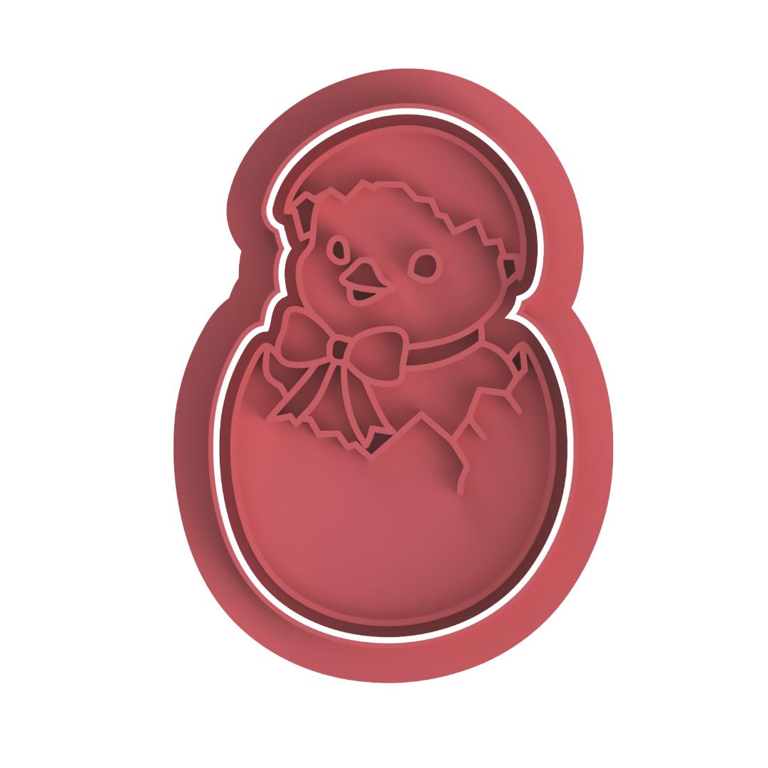 Chick inside the egg Stamp & Cutter