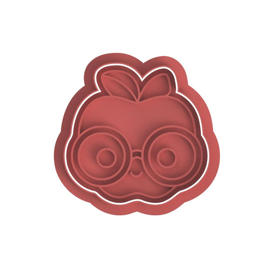 Apple with glasses Cutter & Stamp