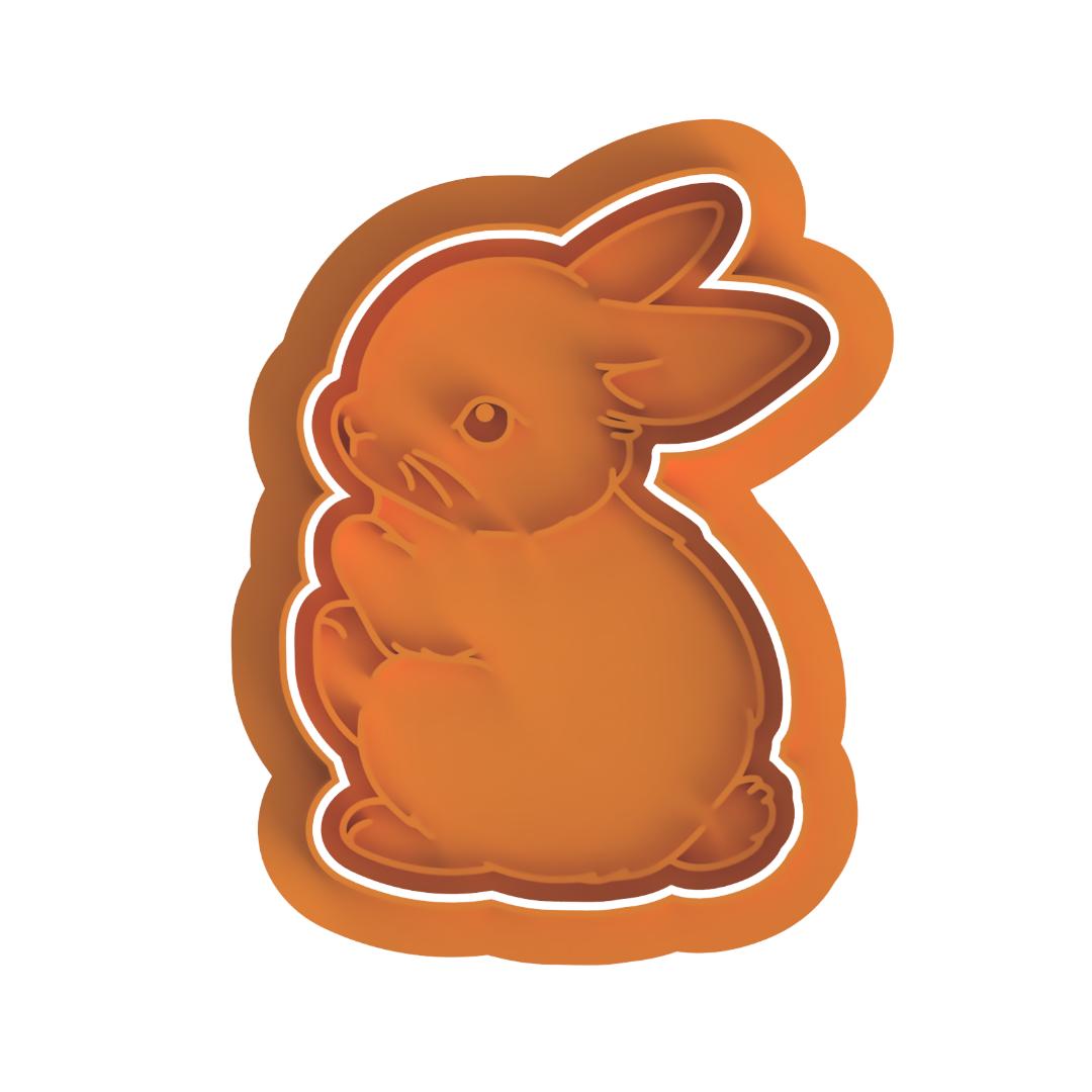 Sitting bunny stamp/cutter