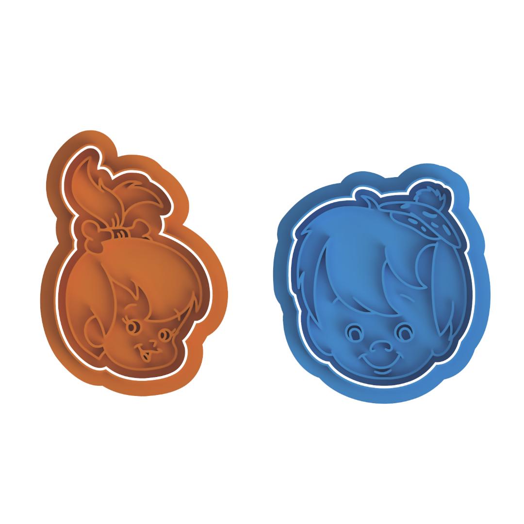 Bamm Bamm & Pebbles Stamp & Cutter