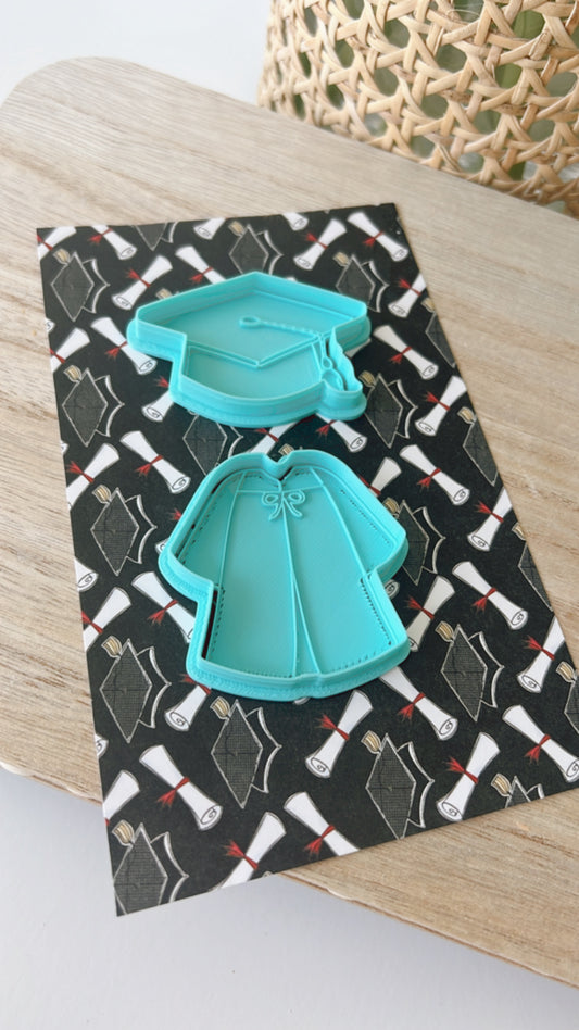 Graduation Cap & Gown Cutter/Embosser Set